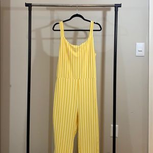Yellow Striped Jumpsuit